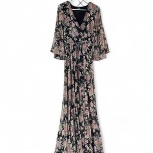 Rare gem!  Floral Maxi Dress with Bell Sleeves